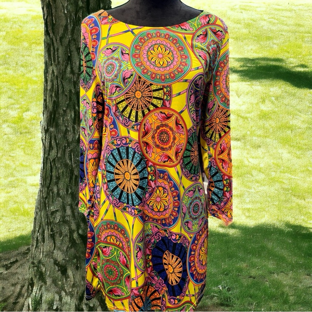 Women’s Reborn Colorful Kaleidoscope Dress, Size XL